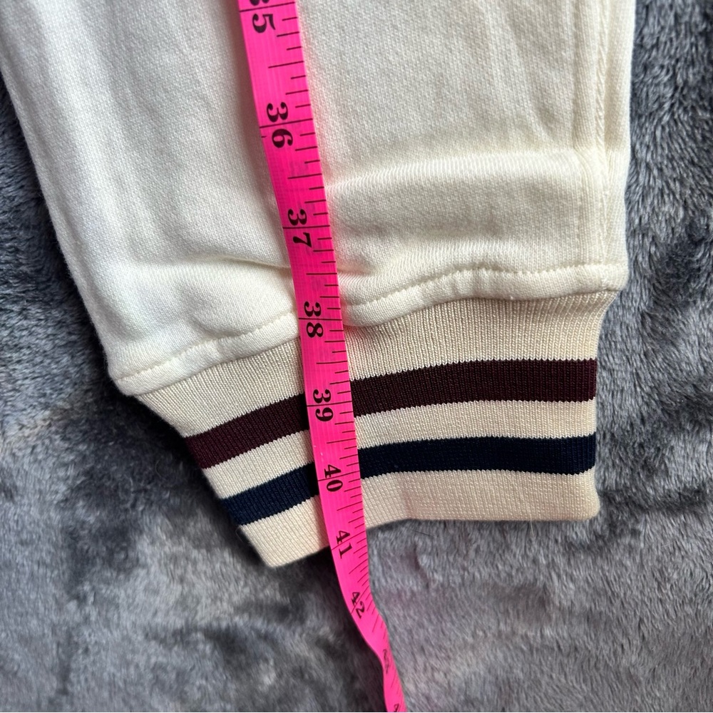 McNairy &‎ Co Mens M Jogger Sweatpants Cream Striped Cuff Streetwear Lounge NWT - Picture 10 of 10